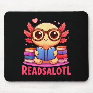 Alfombrilla De Ratón Amante del libro de axolotl de Readsolotl divertid