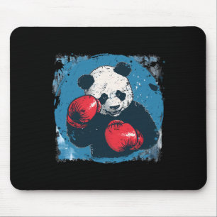Alfombrilla De Ratón Amante del Panda Boxeador Guantes de Boxeo Kickbox