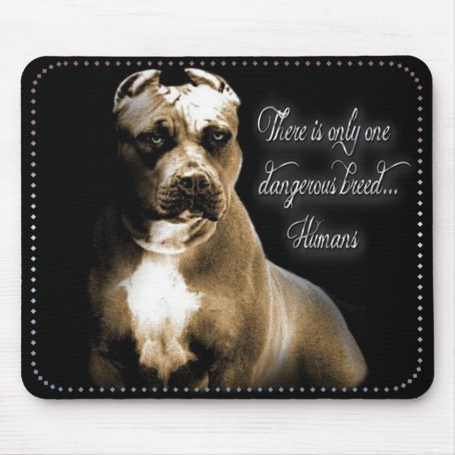 Alfombrilla De Ratón Amante Mascota Pitbull Mouse Pad (Frente)