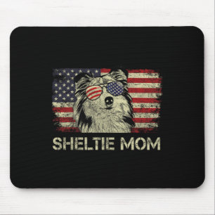 Alfombrilla De Ratón Amantes de la madre Sheltie Día de la Independenci