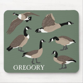 Alfombrilla De Ratón Amantes de las aves Canadá Ilustracion Geese perso