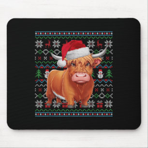 Alfombrilla De Ratón Amantes de las vacas altísimas navidad suéter Sant