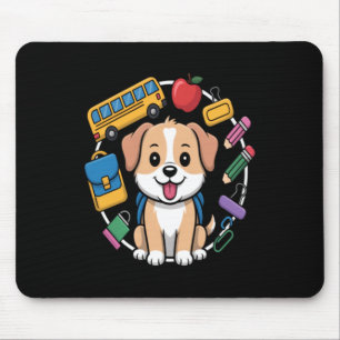 Alfombrilla De Ratón Amantes de Perros de Regreso a la Escuela