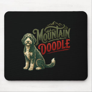 Alfombrilla De Ratón Amantes de perros doodle de montaña vintage retro