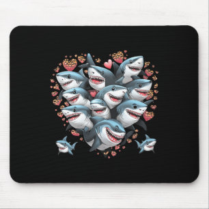 Alfombrilla De Ratón Amantes de tiburones buzos marinos tiburones forma