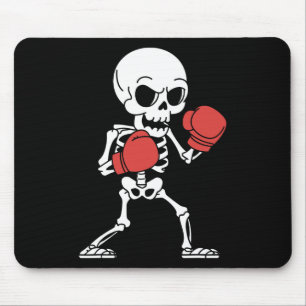 Alfombrilla De Ratón Amantes del boxeo en Skeleton espeluznantes Boxeo