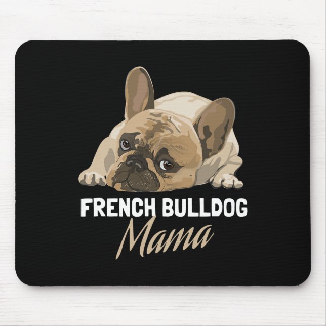 Alfombrilla De Ratón Amantes del Bulldog de Bulldog de mamá (Frente)