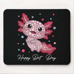 Alfombrilla De Ratón Amantes del divertido Axolotl Polka Dot Art Feliz 