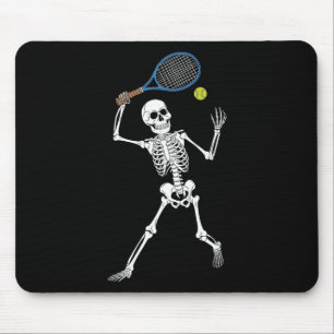 Alfombrilla De Ratón Amantes del esqueleto jugando tenis Espeluznante H