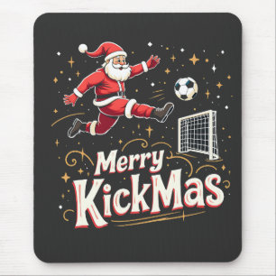 Alfombrilla De Ratón Amantes del fútbol de Papá Noel y Feliz Kickmas