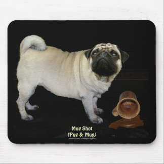 Alfombrilla De Ratón Amantes del Mascota Mug Derramado y Perro Pug Mous