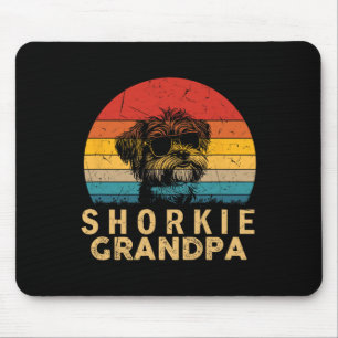 Alfombrilla De Ratón Amantes del perro del abuelo vintage retro Shorkie