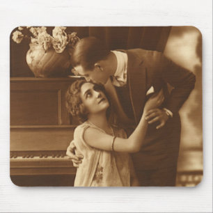 Alfombrilla De Ratón Amantes Vintage, Música Romántica de Amor