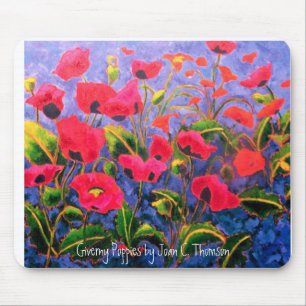 Alfombrilla De Ratón Amapolas magentas Mousepad