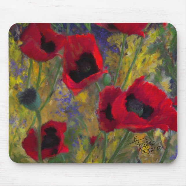 Alfombrilla De Ratón Amapolas Mousepad de Alicias (Frente)