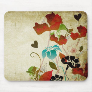 Alfombrilla De Ratón Amapolas Mousepad del vintage