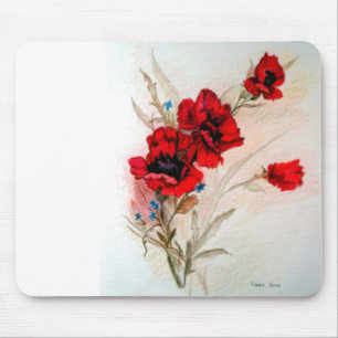 Alfombrilla De Ratón Amapolas rojas