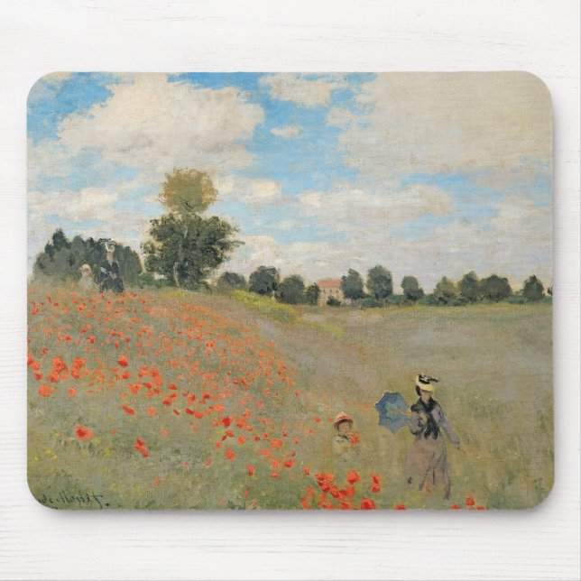 Alfombrilla De Ratón Amapolas salvajes de Claude Monet el |, cerca de (Frente)