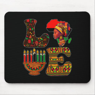 Alfombrilla De Ratón Amar a Kwanzaa Kinara Principios Velas Panafricana