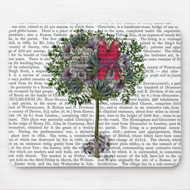 Alfombrilla De Ratón Amar a los pájaros en un árbol (Frente)