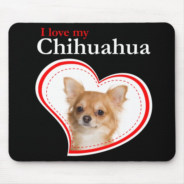 Alfombrilla De Ratón Amar a mi Chihuahua Mousepad (Frente)