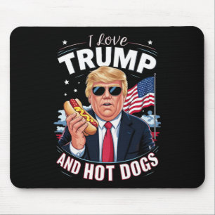 Alfombrilla De Ratón Amar a Trump Y Perros Calientes - Hilarante Conser