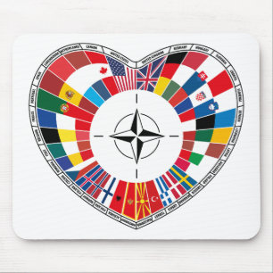 Alfombrilla De Ratón Amar países de la OTAN, con la OTAN