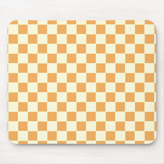 Alfombrilla De Ratón amarillo a cuadros (Frente)