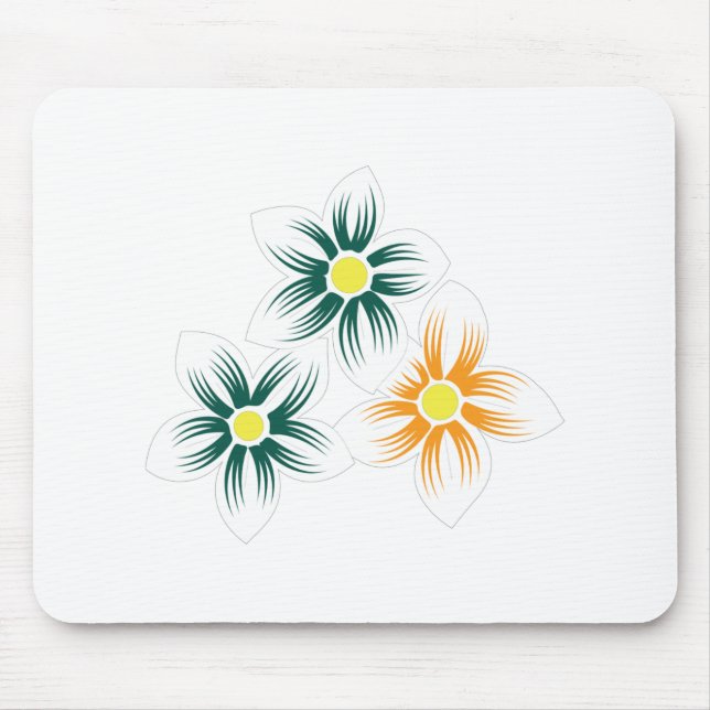 Alfombrilla De Ratón Amarillo bananero, verde azul oscuro, decoración (Frente)