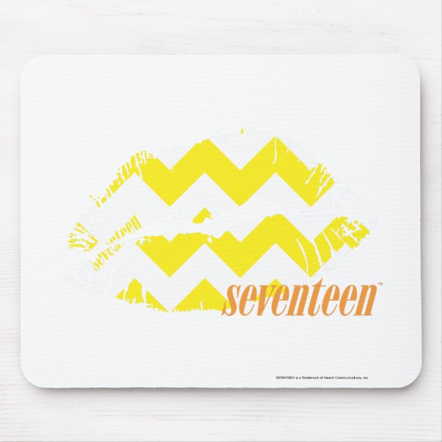 Alfombrilla De Ratón Amarillo del zigzag (Frente)