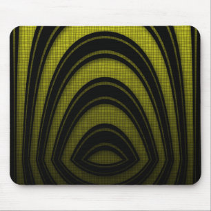 Alfombrilla de ratón Amarillo Negro Arco Abstracto