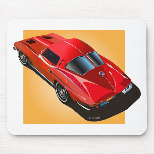 Alfombrilla De Ratón Amarillo Redondo De La Ventana Dividida 63 (Frente)