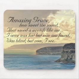 Alfombrilla De Ratón Amazing Grace Hymn Ocean Sunset Mousepad