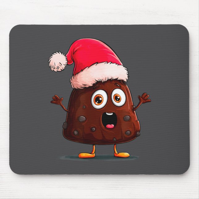 Alfombrilla De Ratón Amazing Pudding Look With Christmas Hat  (Frente)