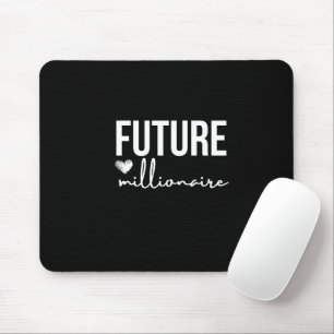 Alfombrilla De Ratón Ambición de 'Futuro Millonario' en Negro y Blanco