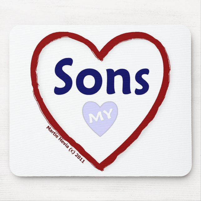 Alfombrilla De Ratón Ame a mis hijos (Frente)