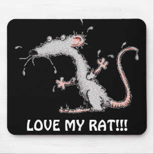 ALFOMBRILLA DE RATÓN ¡AME MI RATA!!! MOUSEPAD - ¡LINDO!!!