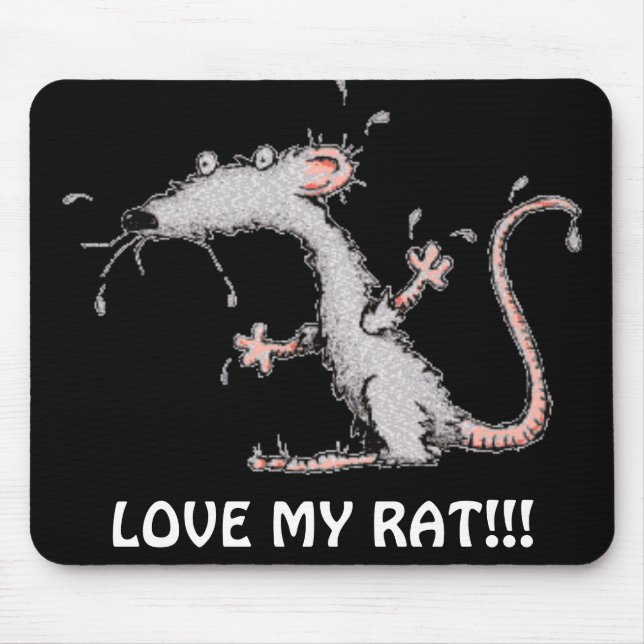 ALFOMBRILLA DE RATÓN ¡AME MI RATA!!! MOUSEPAD - ¡LINDO!!! (Frente)