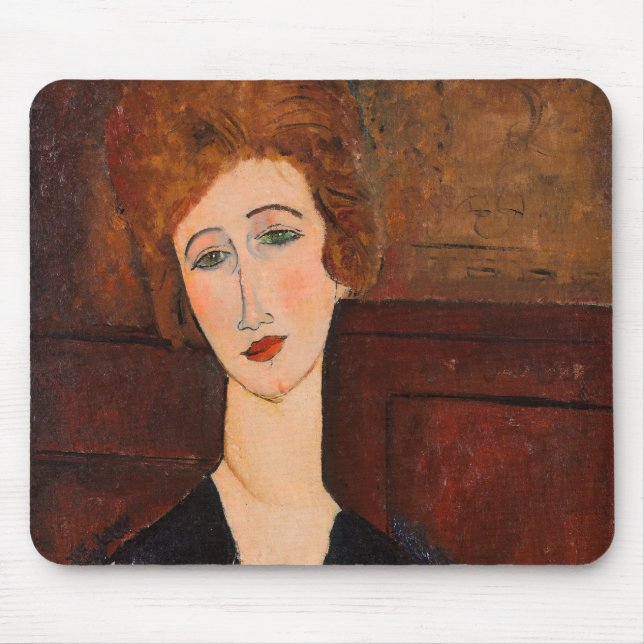 Alfombrilla De Ratón Amedeo Modigliani - Retrato de una mujer (Frente)