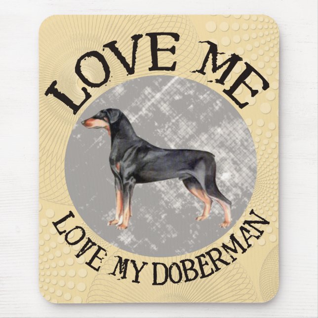 Alfombrilla De Ratón Ámeme, ame mi Doberman (Frente)