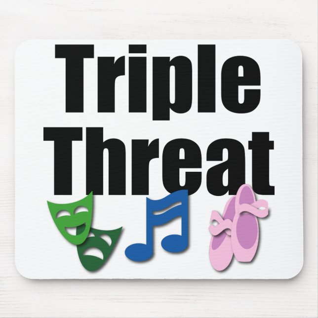 Alfombrilla De Ratón Amenaza triple Mousepad (Frente)