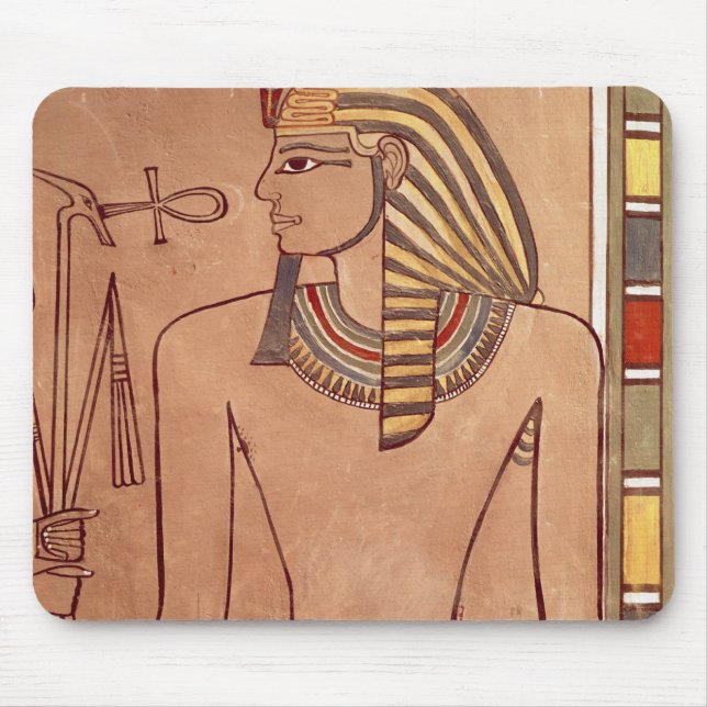 Alfombrilla De Ratón Amenhotep II con un ankh aumentado a sus labios (Frente)