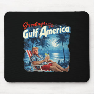 Alfombrilla De Ratón América Golfo Trump 2024 Retro Beach Estados Unido
