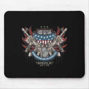 Alfombrilla De Ratón América Patriótica Militar Veterano 4 de Julio Ind
