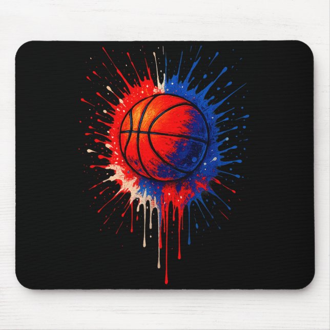 Alfombrilla De Ratón American Basketball Splash Ball Player Team Kids B (Frente)
