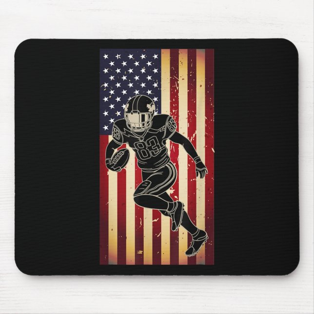 Alfombrilla De Ratón American Football Player Usa Flag Pride Football P (Frente)