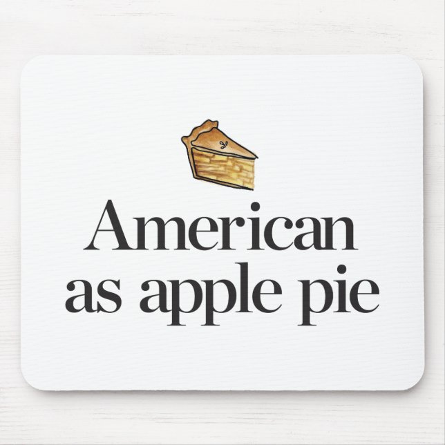 Alfombrilla De Ratón Americano como empanada de Apple (Frente)