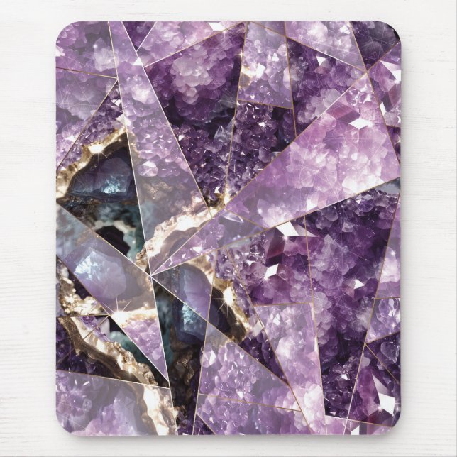 Alfombrilla De Ratón Amethyst Crystal Modern Elegant (Frente)