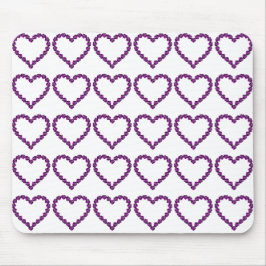 Alfombrilla De Ratón Amethyst Gemstone Heart Purple
