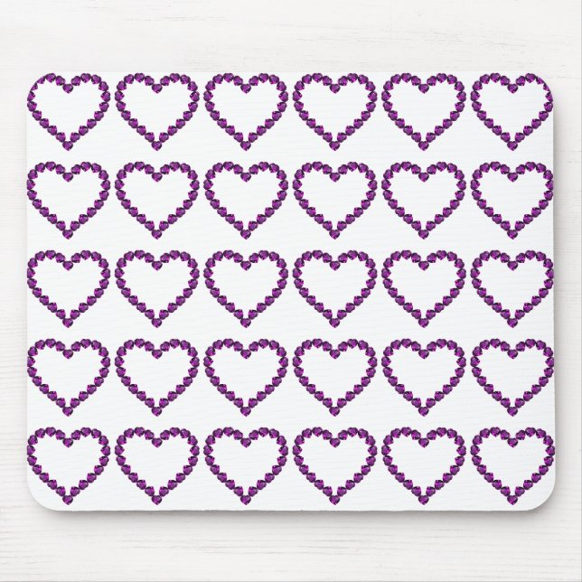 Alfombrilla De Ratón Amethyst Gemstone Heart Purple (Frente)